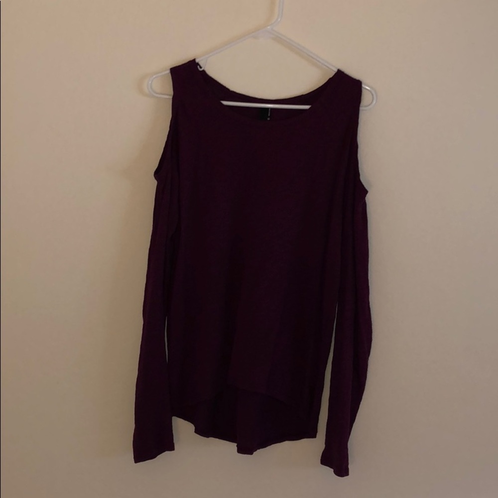 Bobi long sleeved open shoulder top